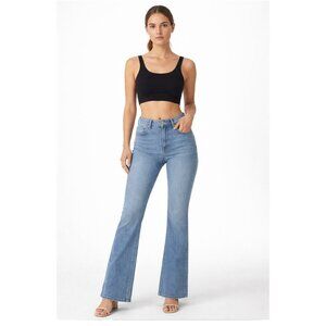 JOE FRESH High Rise Flare Light Wash Blue Jeans - 28